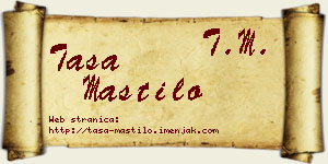 Tasa Mastilo vizit kartica